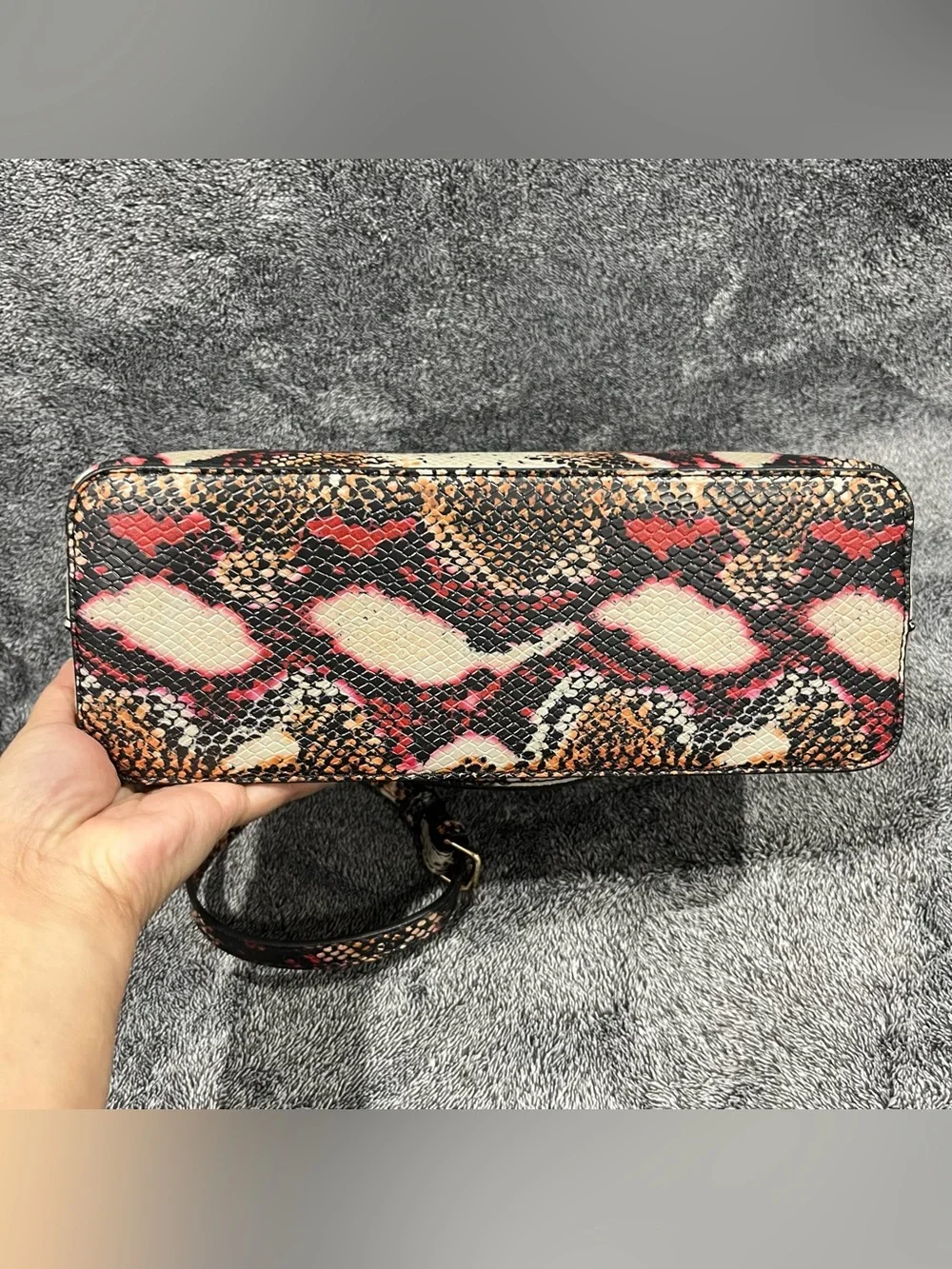 ALDO Legoiri Top Handle Bag (Red/Multicolor Snakeskin variant)